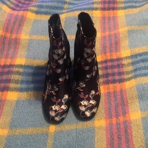 floral heeled boots from urban